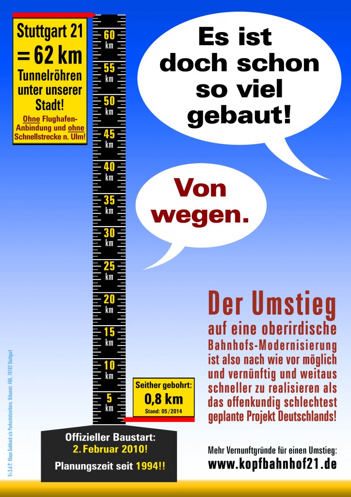 Nicht-Baufortschritt von Stuttgart 21